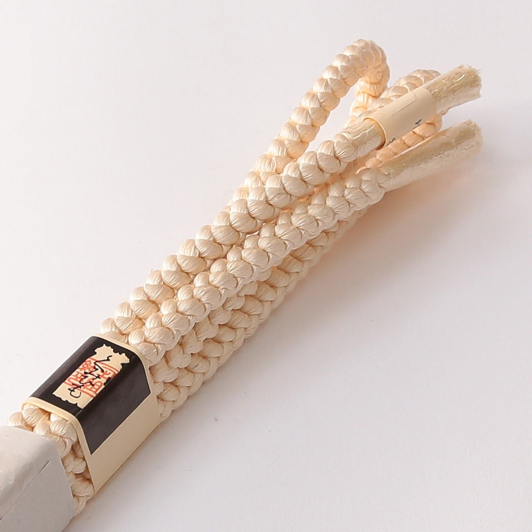 未使用品 帯締め 丸組紐 正絹 クリーム系 1251-01615
