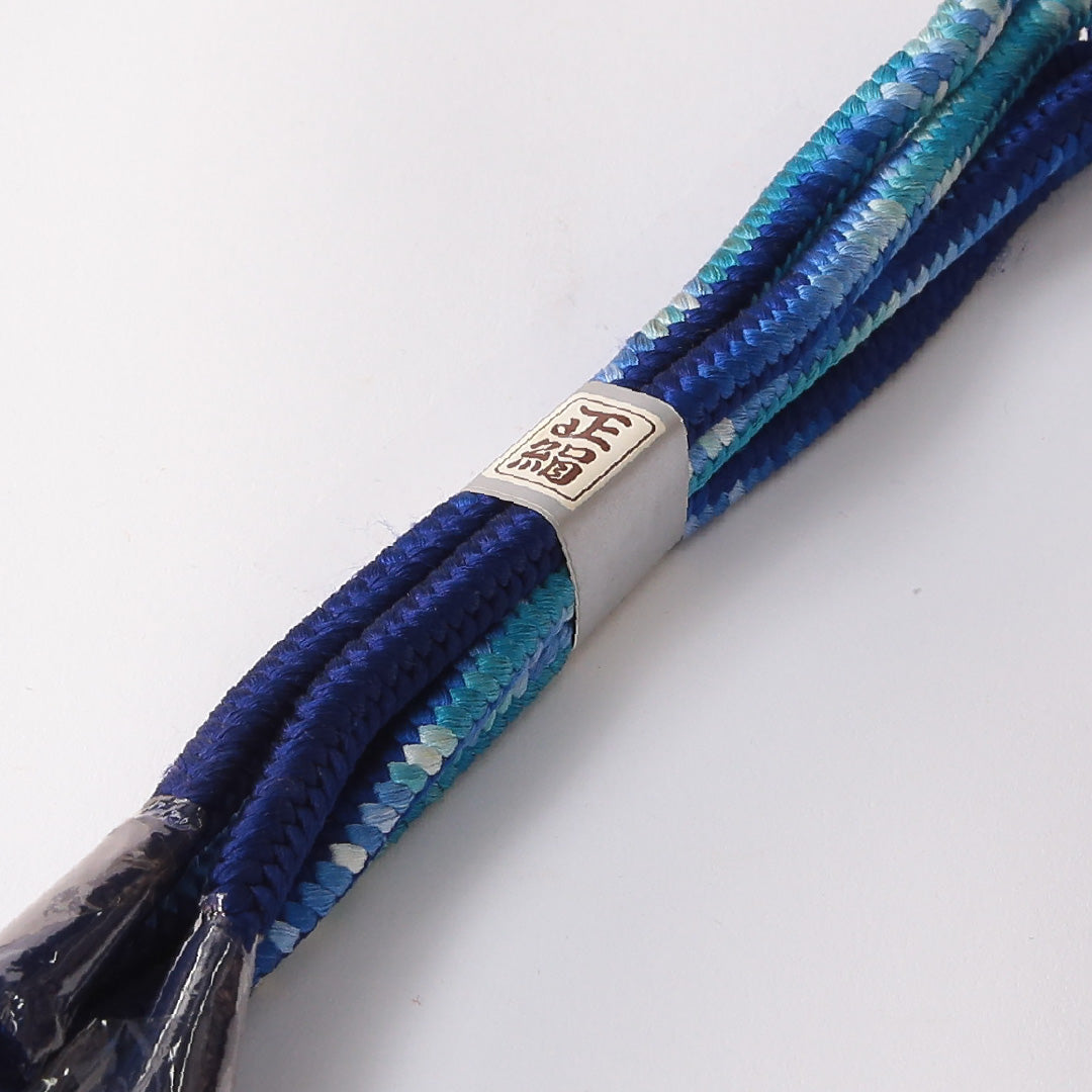 未使用品 帯締め 角組紐 洋角組 正絹 青系 1251-01674