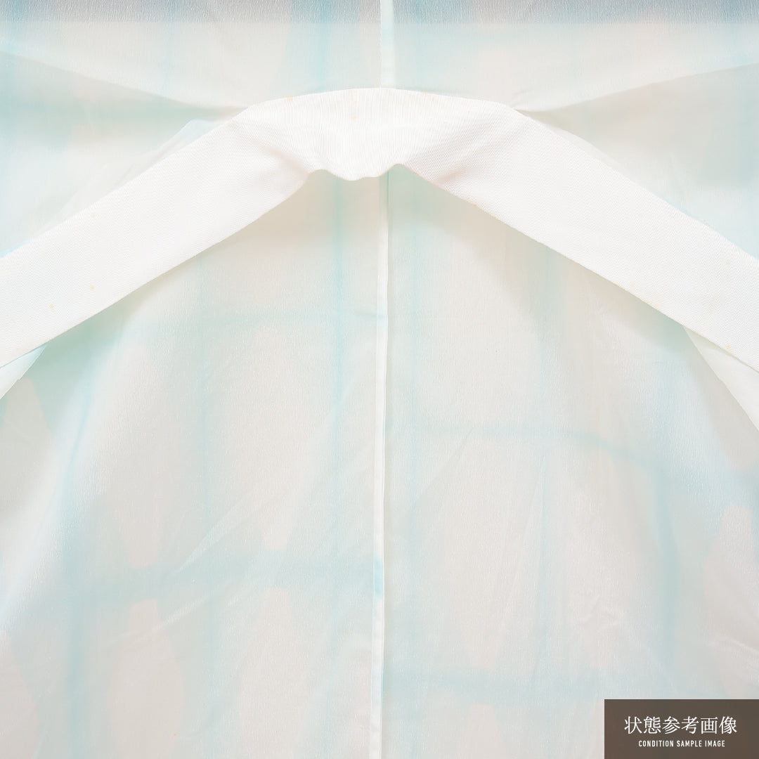アンティーク 長襦袢 単衣 身丈127cm 裄丈62cm 正絹 Aランク Lサイズ 白系 RP 1239-17229