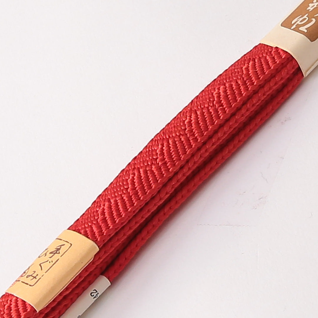 未使用品 帯締め 平組紐 高麗組 正絹 赤系 1251-01806