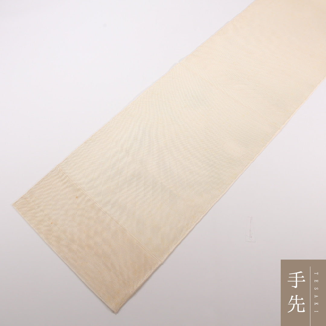 夏物 袋帯 帯丈426cm 正絹 ポイント柄 セミフォーマル 道長取り ベージュ系 1243-02506