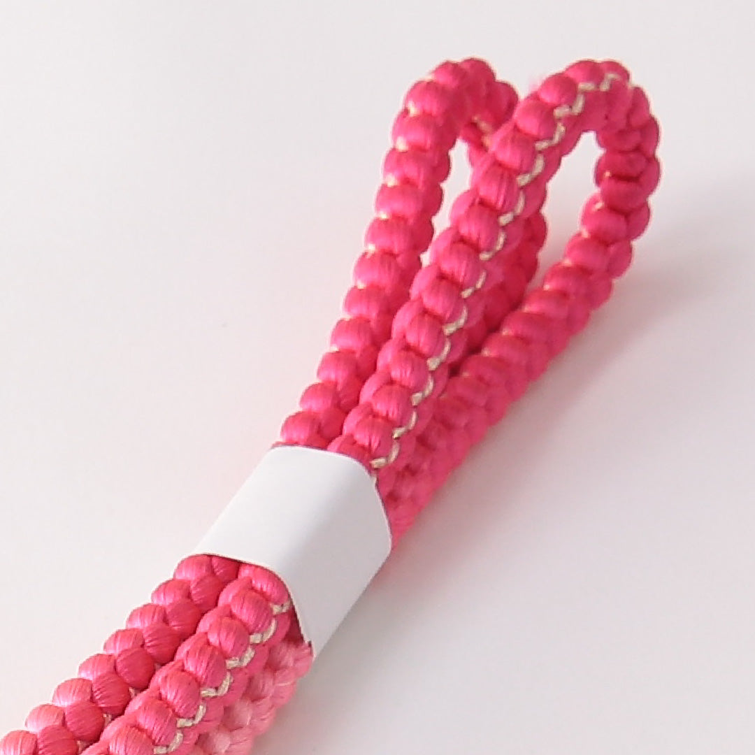 振袖用 帯締め 丸組紐 四つ組 正絹 多色系 ピンク系 1251-01982