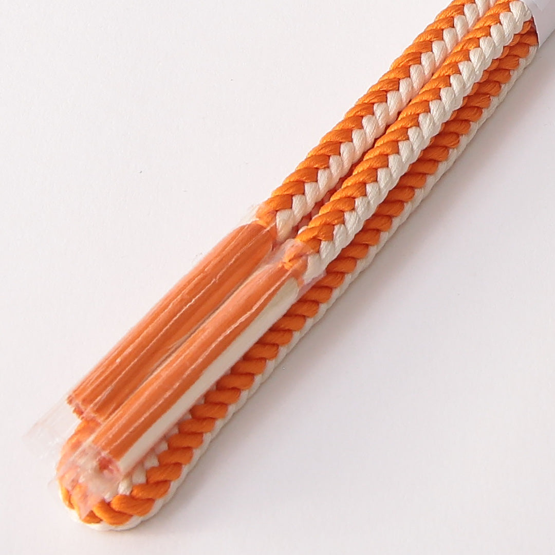 未使用品 帯締め 角組紐 洋角組 正絹 朱系 白系 1251-01851