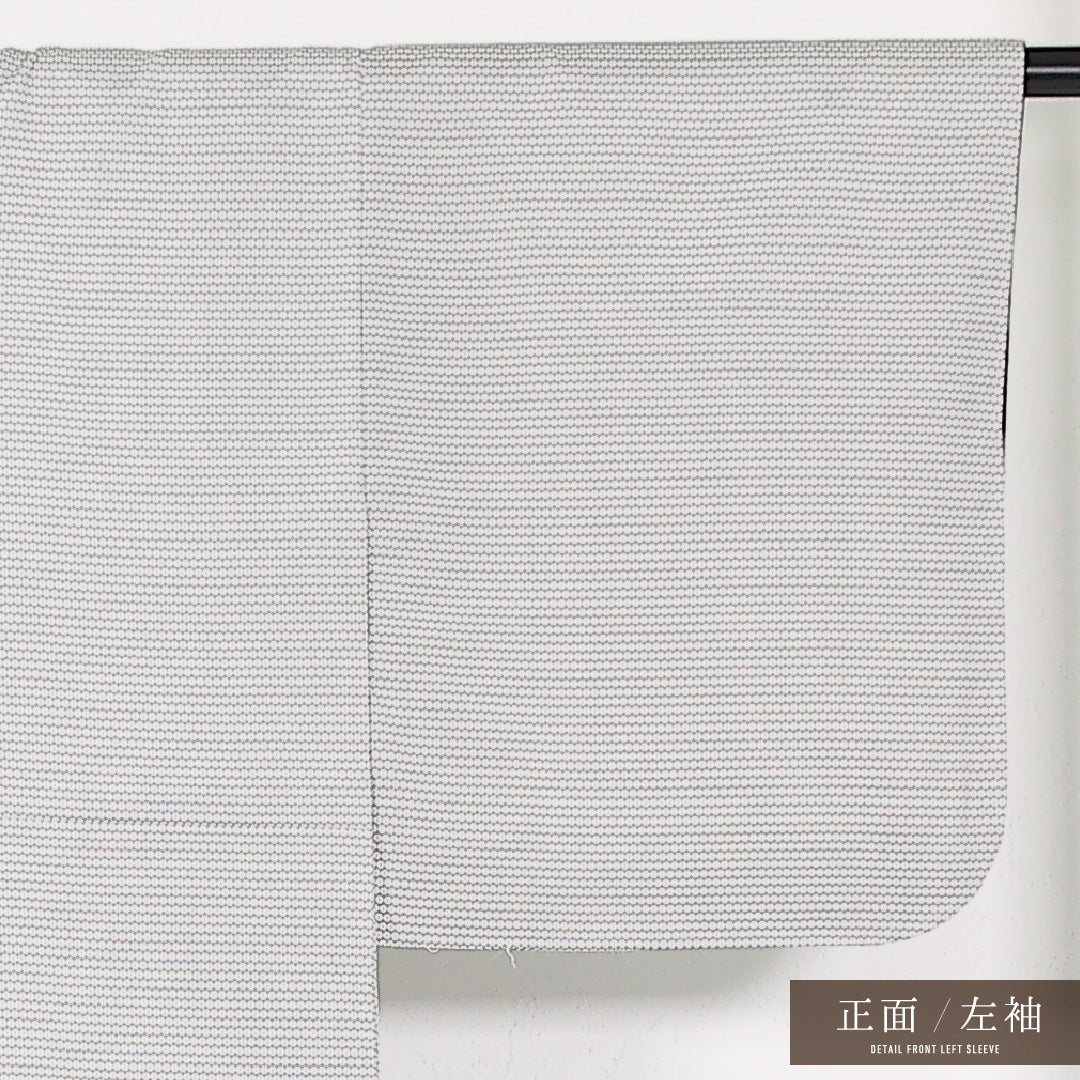アンサンブル 洗える着物 小紋 身丈153cm 裄丈63cm ポリエステル Sランク インフォーマル 広衿 Mサイズ 亀甲 白系 RP 1221-17483