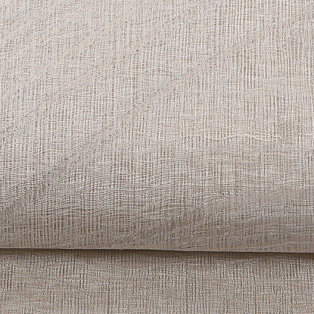 夏物 袋帯 帯丈416cm 正絹 ポイント柄 インフォーマル もじり織 波頭 銀系 1243-02501