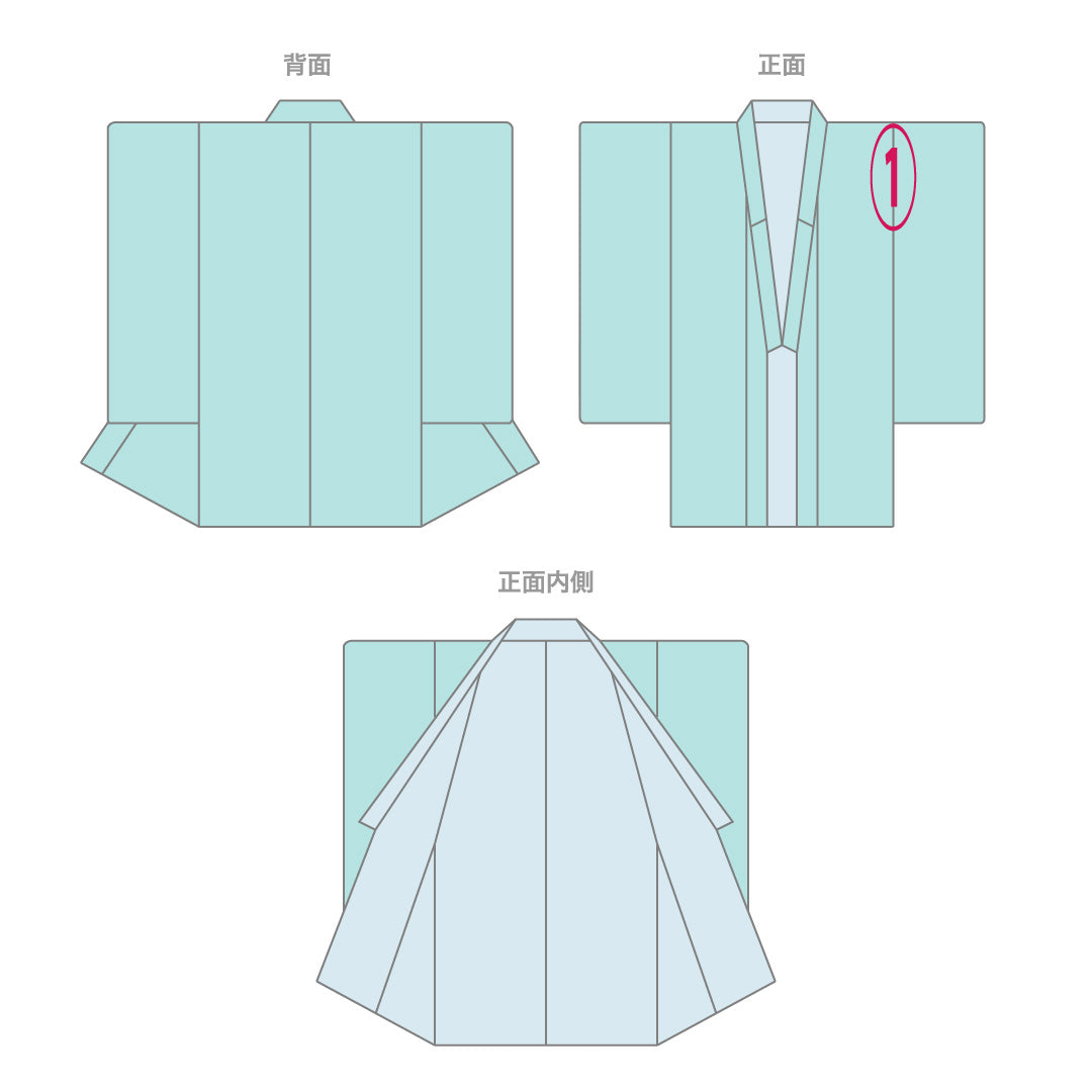 振袖 袷 身丈167cm 裄丈66cm 正絹 Aランク フォーマル 広衿 XLサイズ 御所車 梅 青系 RP 1215-06987
