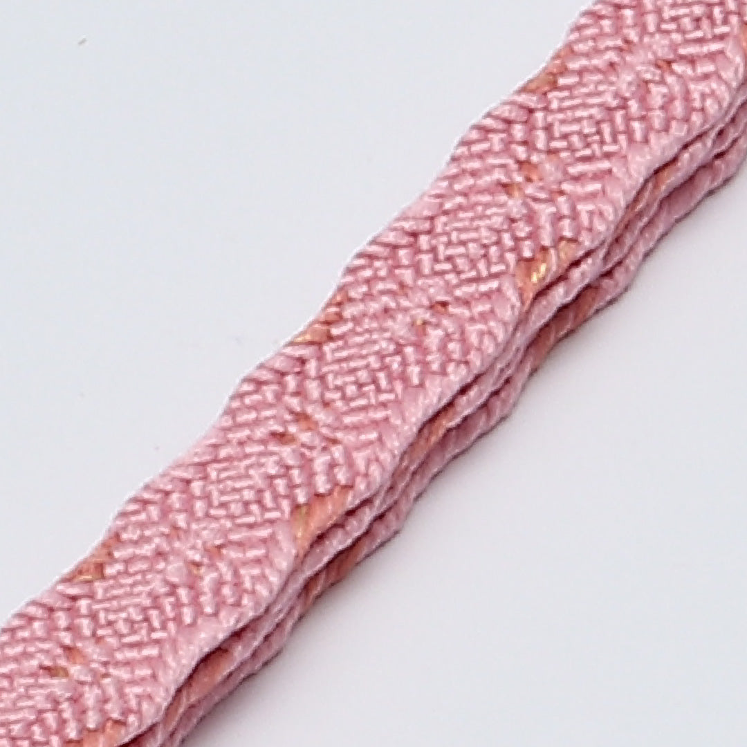 未使用品 帯締め 平組紐 唐組 正絹 ピンク系 1251-02068