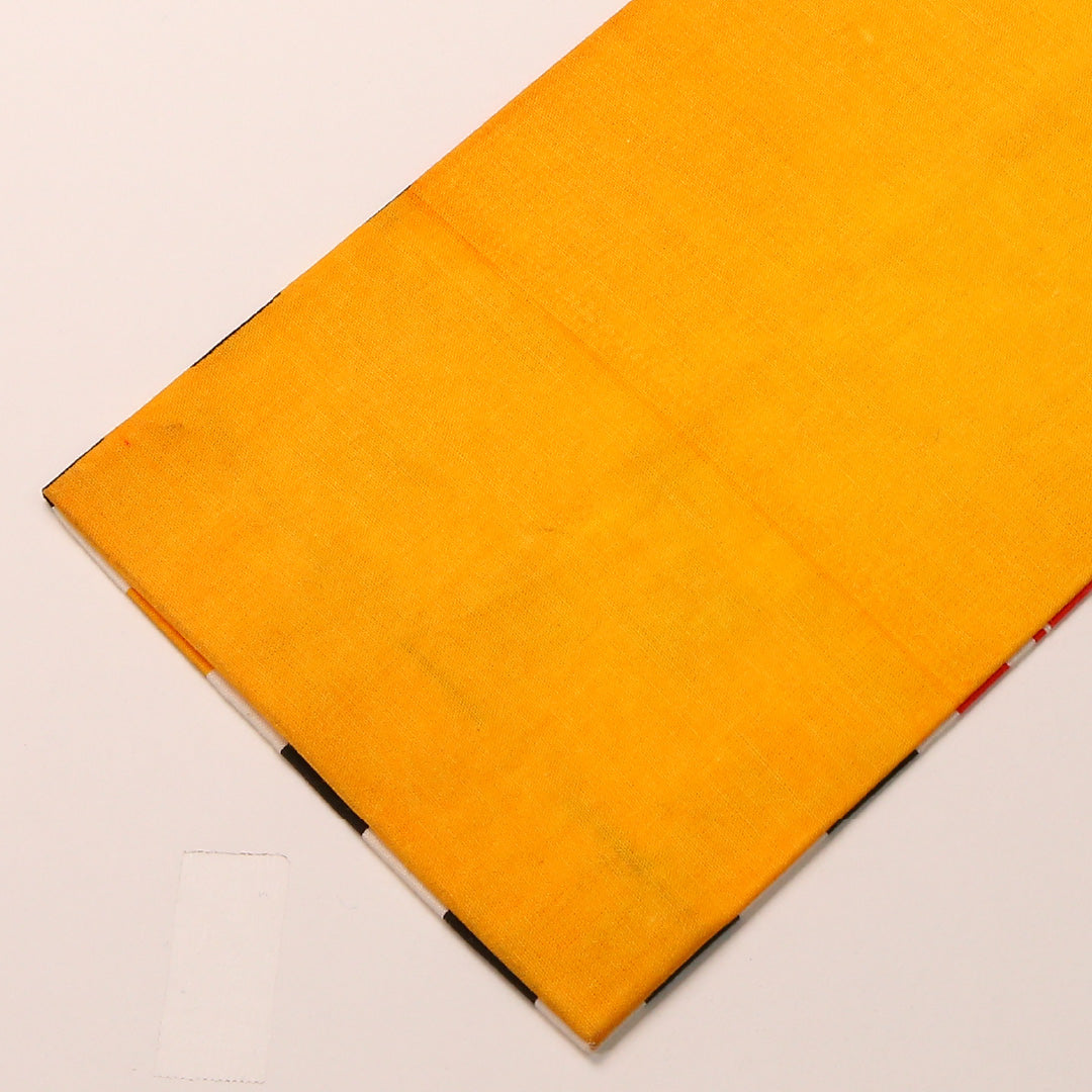 半幅帯 帯丈348cm 木綿 全通 小袋帯 カジュアル 蝶 市松 赤系 1247-00748