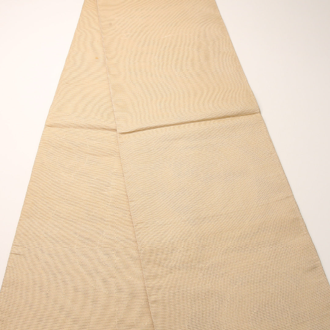 夏物 袋帯 帯丈422cm 正絹 六通 セミフォーマル 唐草 ベージュ系 1243-02435