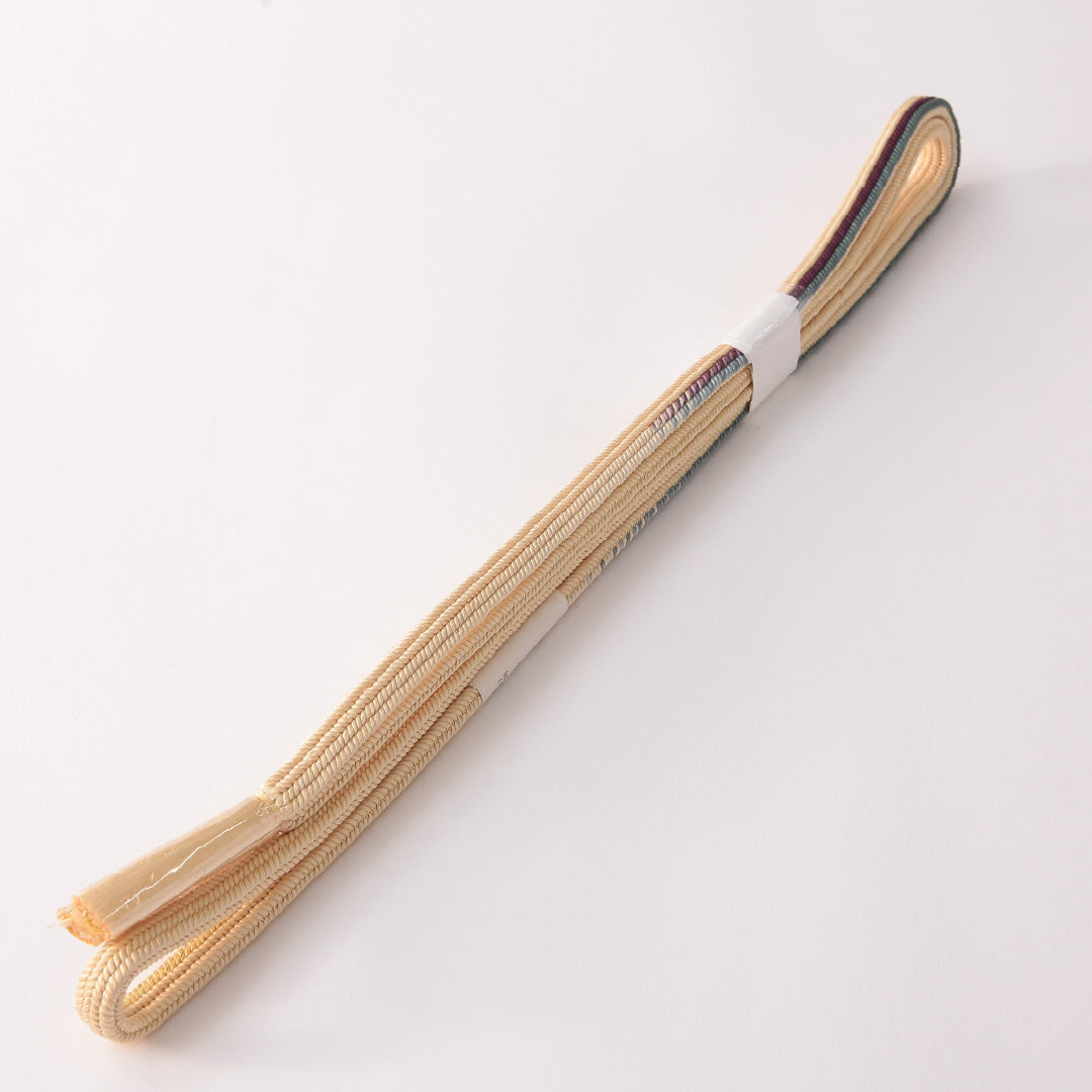 未使用品 帯締め 角組紐 冠組 正絹 クリーム系 1251-01990
