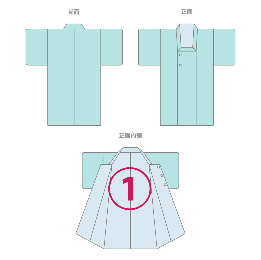 道行コート 袷 身丈80cm 裄丈64cm 正絹 Aランク セミフォーマル Mサイズ ポケットあり 市松 緑系 HP 1237-12074