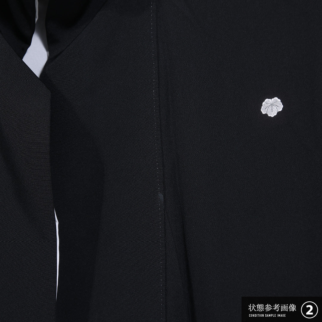 黒留袖 身丈168cm 裄丈66.5cm 袷 五つ紋 蔦 正絹 Bランク 広衿 雪輪 五重塔 吉祥文様 箔 比翼仕立て 1211-F0424