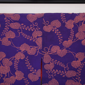 アンティーク 小紋 袷 身丈145cm 裄63cm 正絹 レトロ 紫系 Cランク 1215-02124