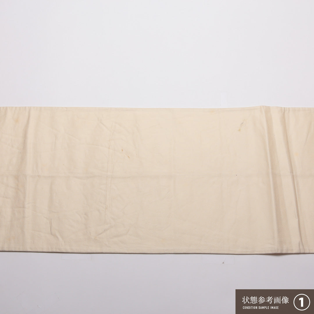袋帯 帯丈428cm 正絹 六通 フォーマル 綴れ織 松 クリーム系 1243-01387