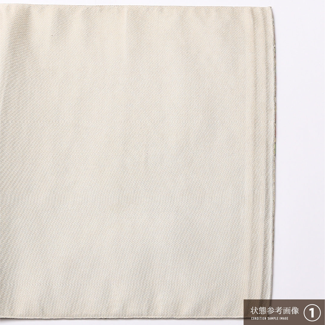 夏物 名古屋帯 六通 帯丈354cm カジュアル Nランク 正絹 独創的 芸術的 多色系 1224-02700