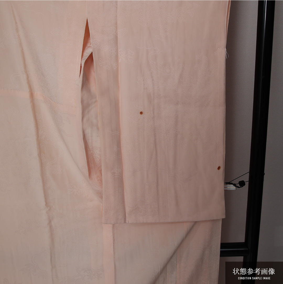 振袖用 長襦袢 無双袖 身丈123cm 裄丈62cm 正絹 Cランク Sサイズ 吉祥文様 ベージュ系 LP 1240-12645
