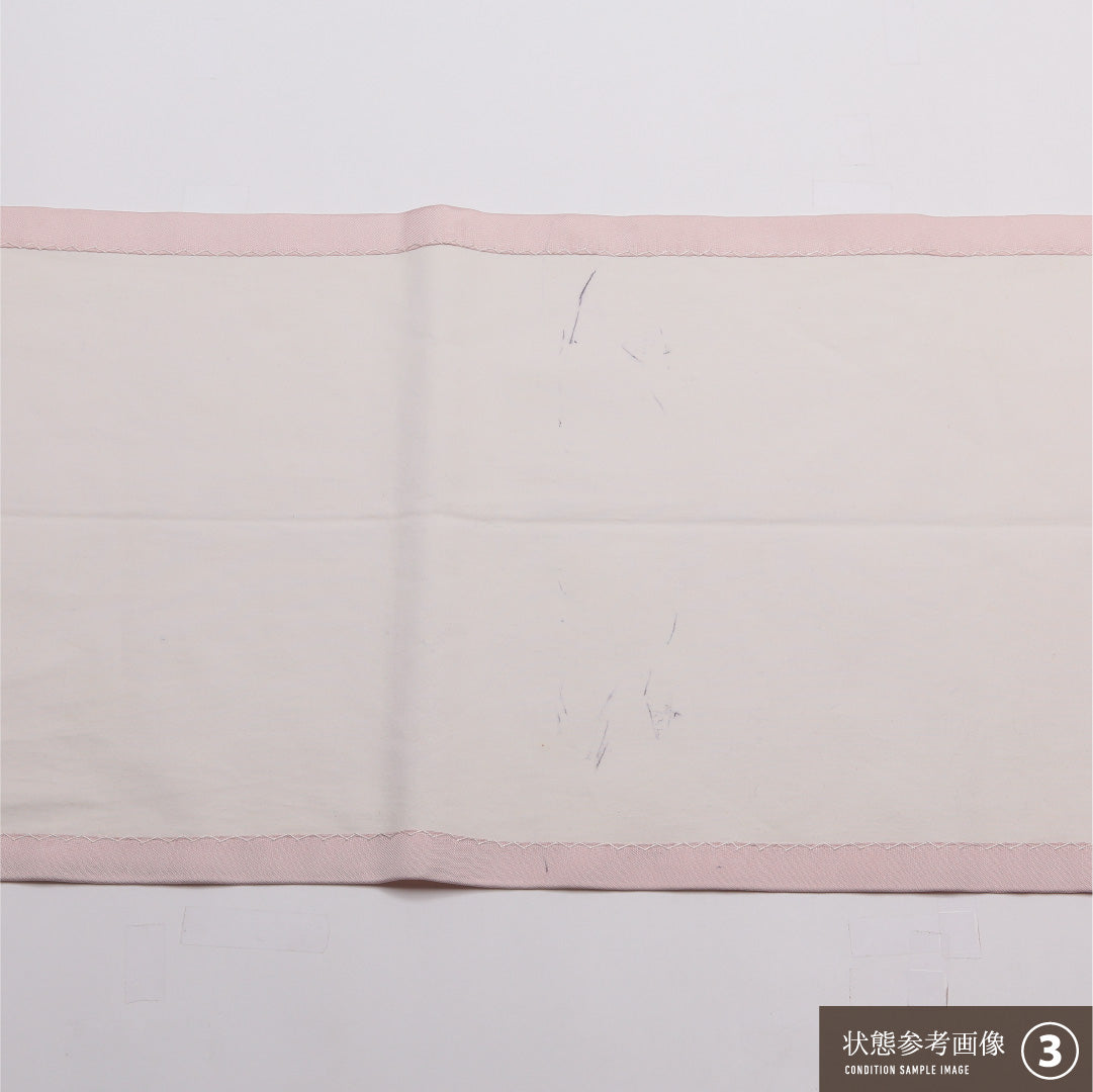 九寸名古屋帯 Bランク 帯丈364cm 正絹 六通 開き仕立て 織り セミフォーマル 四季草花 ピンク系 HP 1245-01948