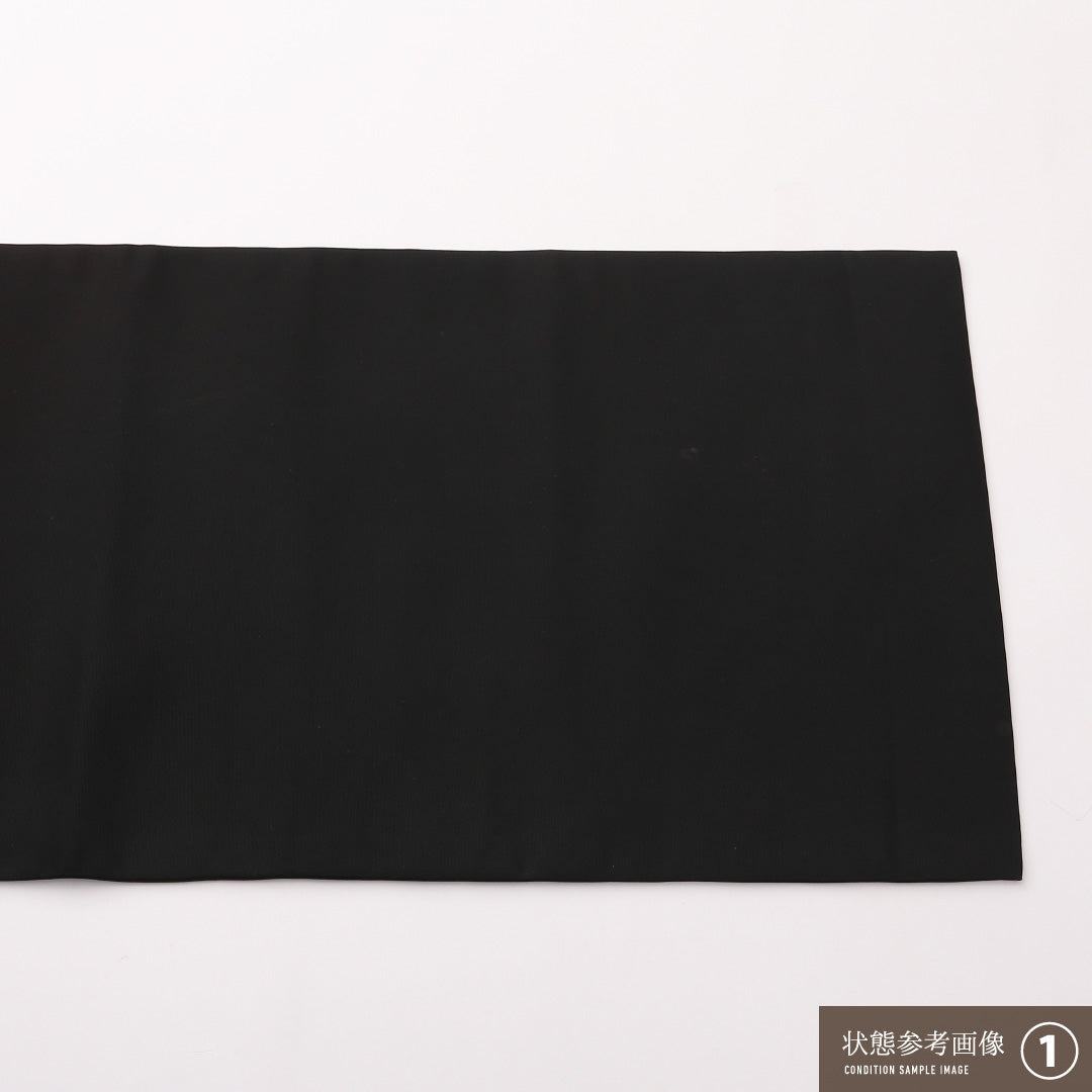九寸名古屋帯 Aランク 帯丈365cm 正絹 ポイント柄 名古屋仕立て 染め インフォーマル 塩瀬 薔薇 黒系 RP 1245-02305