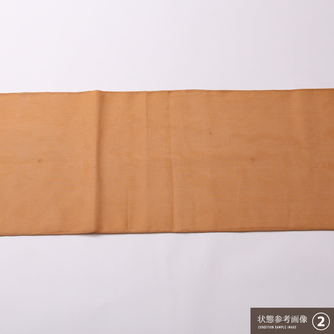 夏物 袋帯 帯丈464cm 正絹 ポイント柄 インフォーマル 琳派 丸文 杜若 椿 朱系 1243-01552