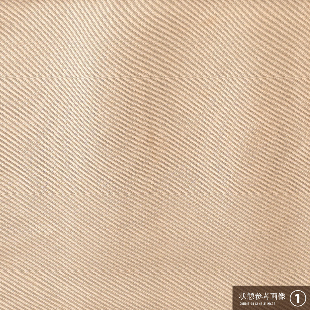 九寸名古屋帯 帯丈341cm セミフォーマル 名古屋仕立て ポイント柄 Aランク 正絹 花柄 ベージュ系 1224-03933