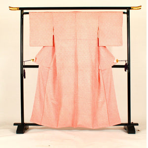 正絹袷総絞りピンク着物