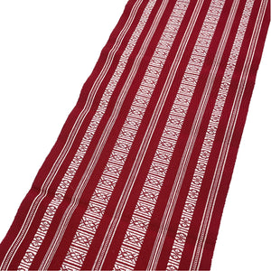 名古屋帯 博多織 献上柄 帯丈384cm 正絹 Sランク 全通 カジュアル 赤系 1124001912312  開き仕立て