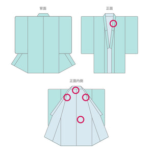 リサイクル着物】小紋 身丈155～159cm 裄丈～62cm 袷 総絞り 葉模様