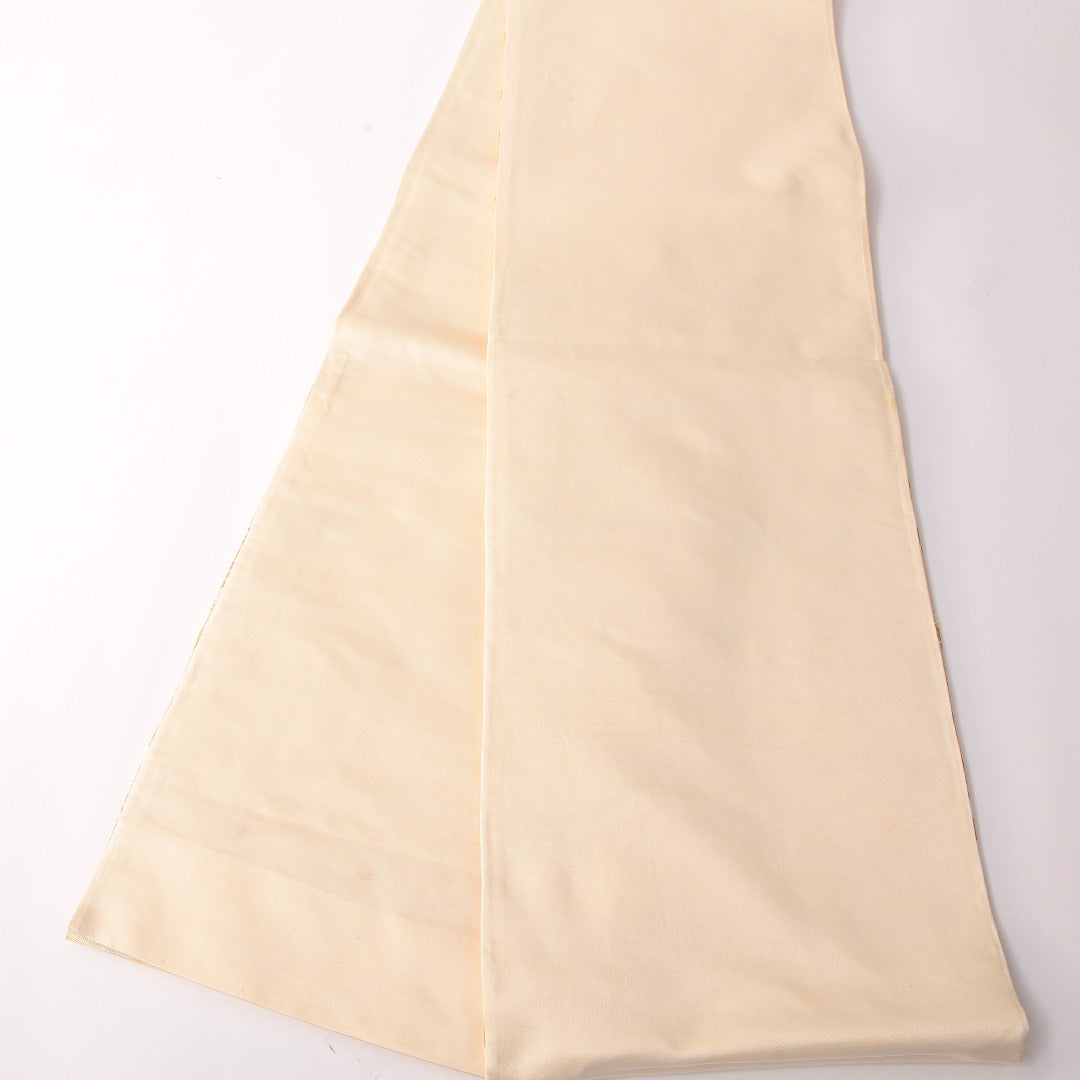 袋帯 帯丈412cm 正絹 六通 フォーマル 宝相華 亀甲 金系 1243-01764