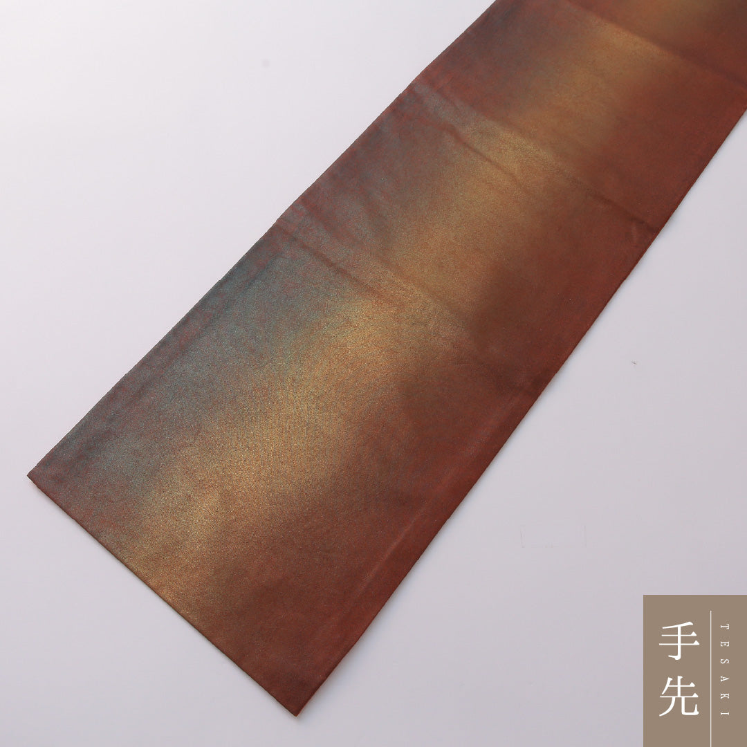 袋帯 帯丈460cm 正絹 全通 帯芯なし インフォーマル 創作柄 朱系 1243-01931