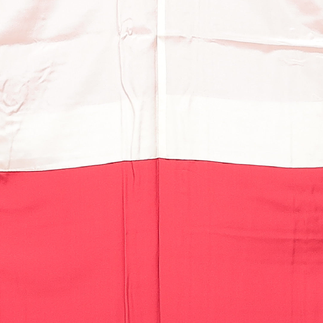 色無地 袷 身丈156cm 裄丈62cm 正絹 Sランク Mサイズ バチ衿 一つ紋（五三桐） セミフォーマル 紋意匠 観世水 ピンク系 1214-16891