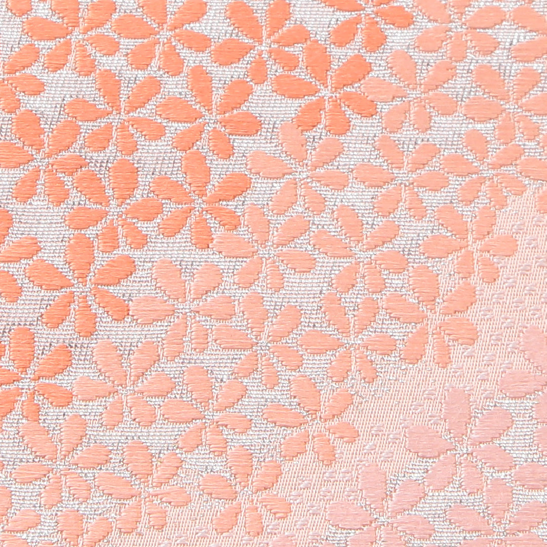 振袖用 袋帯 帯丈424cm 正絹 六通 桜 ピンク系 1243-02191