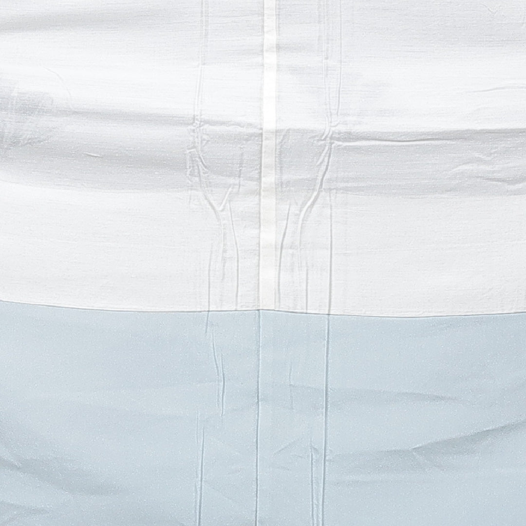 紬 袷 身丈156cm 裄丈63cm 正絹 Cランク Mサイズ バチ衿 カジュアル 笹 水色系 1216-15651