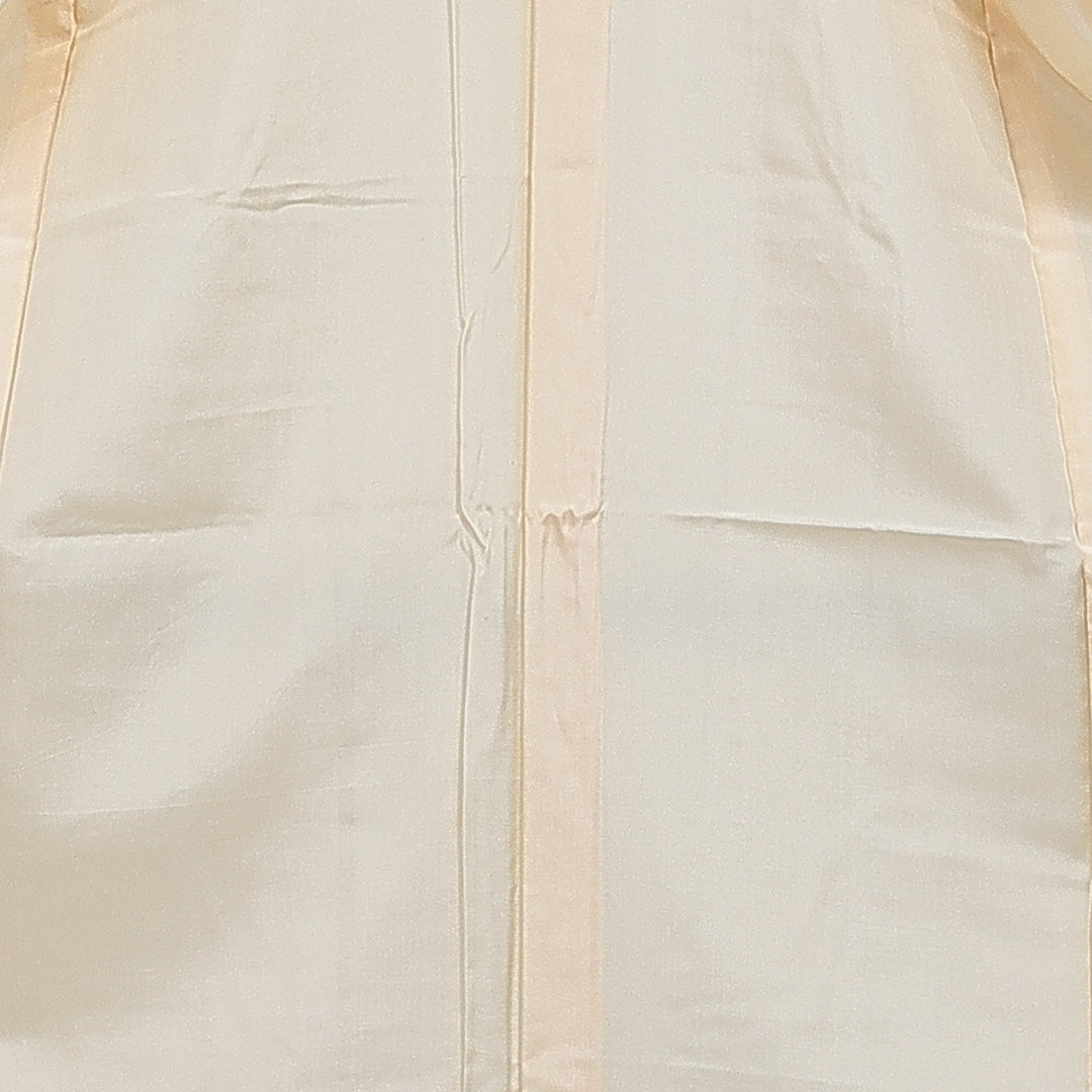 長襦袢 無双袖 身丈128cm 裄丈62cm 正絹 Aランク Lサイズ 菊 ベージュ系 RP 1239-16545