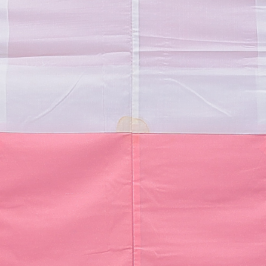 色無地 洗える着物 袷 身丈153cm 裄丈63cm ポリエステル Aランク Sサイズ 広衿 インフォーマル 薔薇 ピンク系 1214-16093