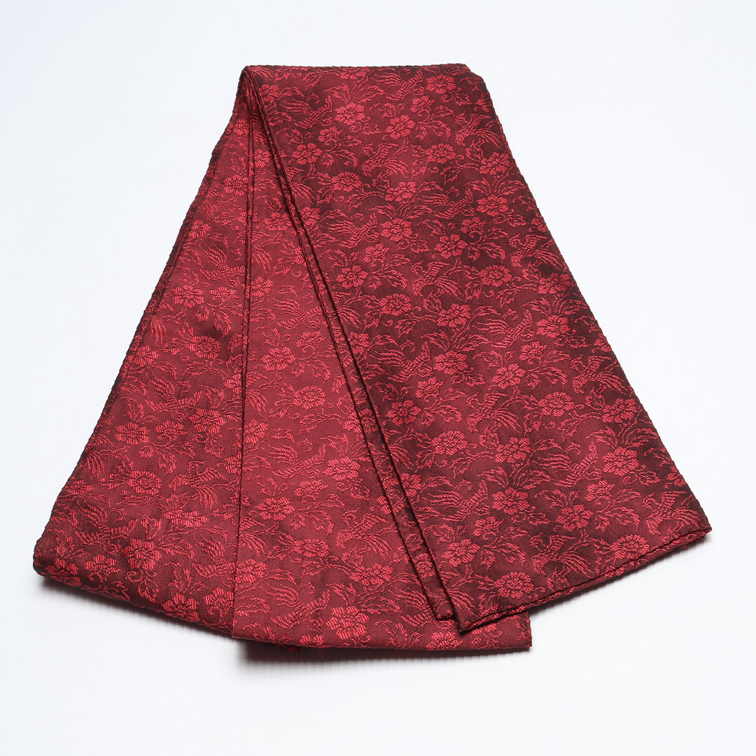 アンティーク 半幅帯 帯丈320cm 小袋帯 全通 帯芯なし Aランク 正絹 花喰鳥 牡丹 赤系 1225-00627