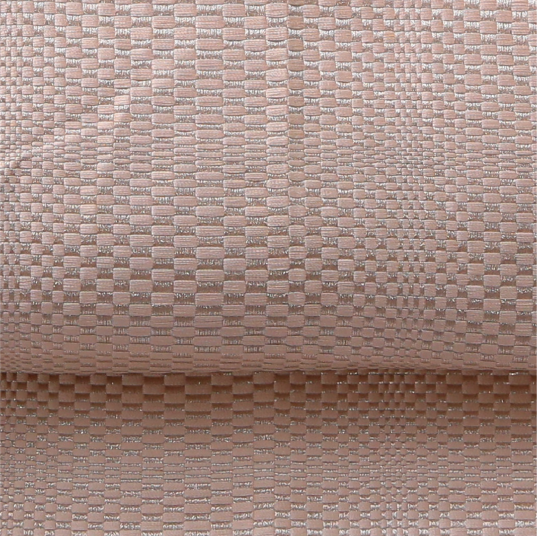 九寸名古屋帯 帯丈374cm カジュアル 開き仕立て 全通 リバーシブル Cランク 正絹 幾何学柄 クリーム系 1224-03402