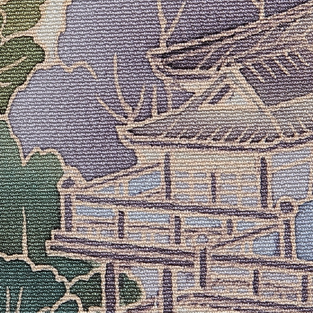 黒留袖 袷 身丈154cm 裄丈63cm 五つ紋 三つ割り桔梗 フォーマル Sランク Sサイズ 正絹 比翼仕立て 広衿 清水寺 京洛百景 松 落款 1211-F0750