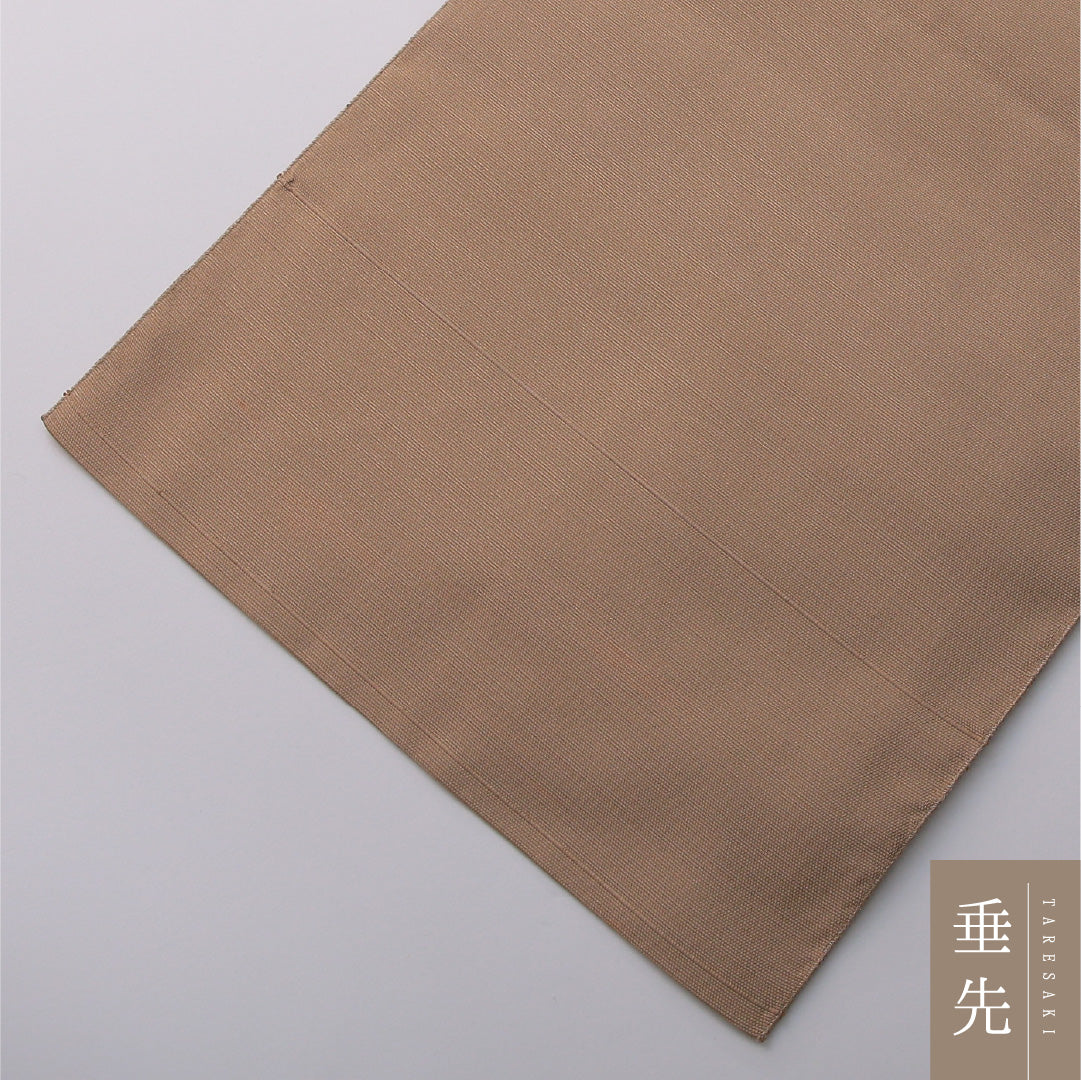 八寸名古屋帯 Cランク 帯丈357cm 正絹 ポイント柄 松葉仕立て 染め カジュアル 紬 創作柄 ベージュ系 RP 1245-03346