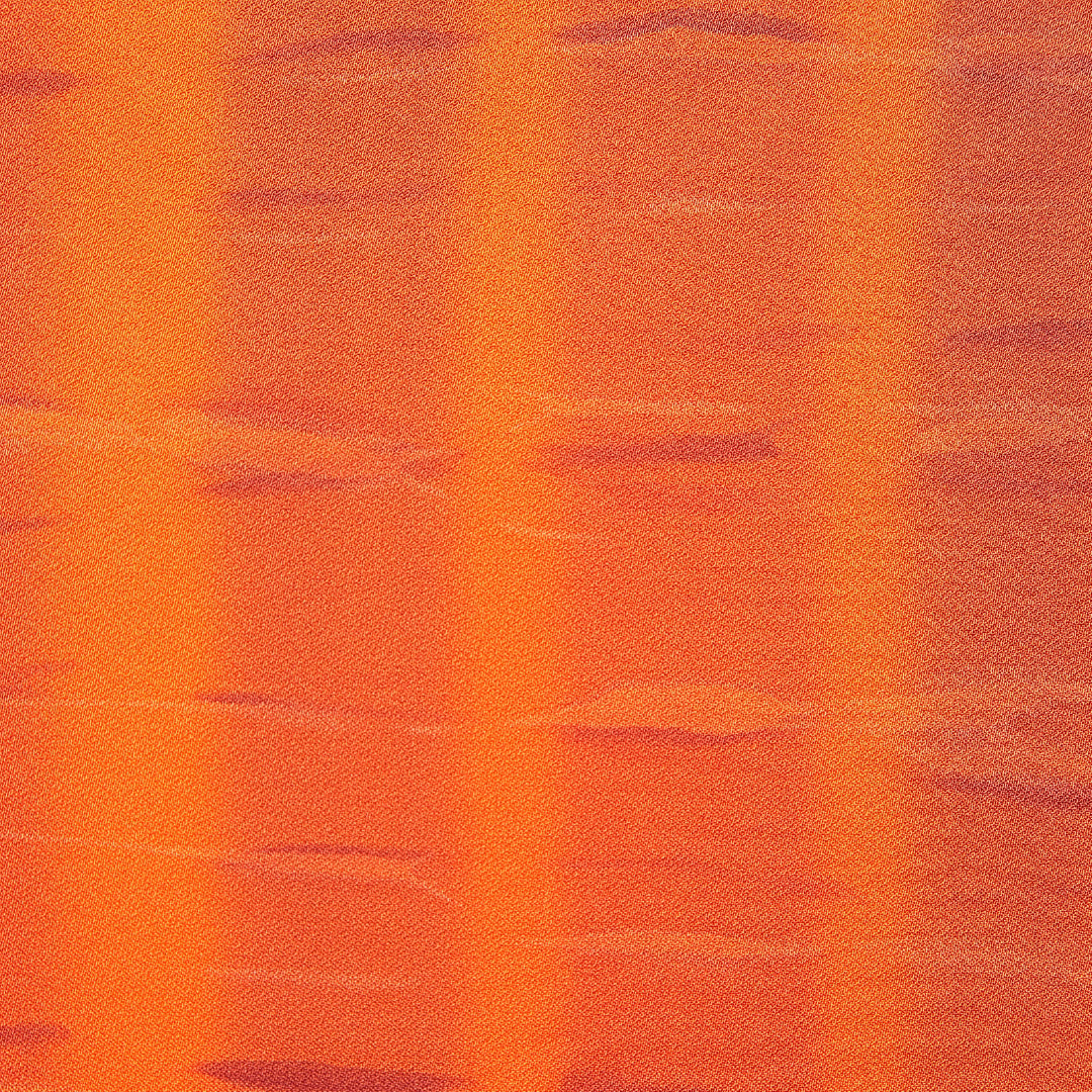 羽織 袷 身丈78cm 裄丈65cm 正絹 Sランク Mサイズ カジュアル 縞 朱系 1217-15120