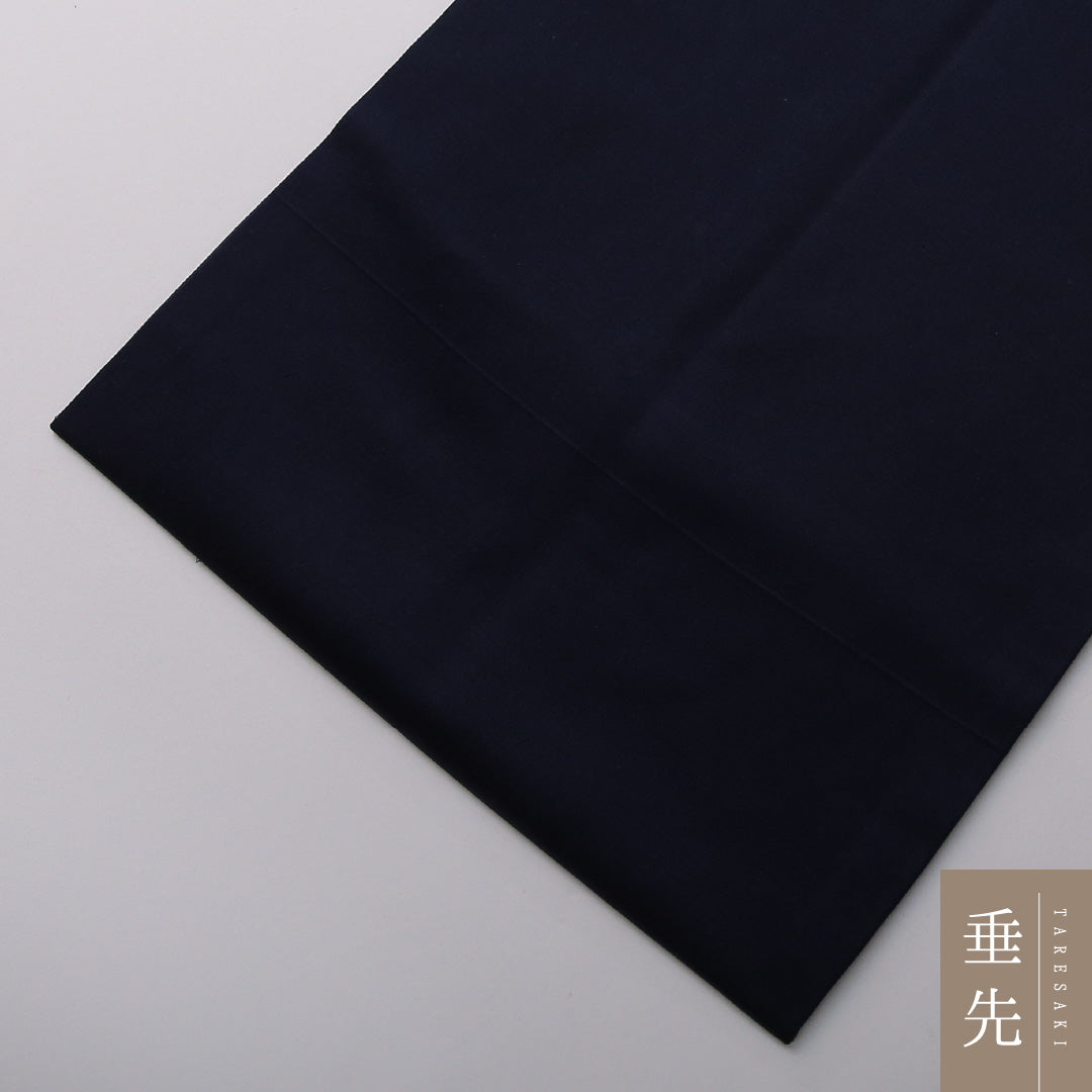 未使用品 九寸名古屋帯 Nランク 帯丈341cm 正絹 ポイント柄 名古屋仕立て 織り セミフォーマル しつけ糸 青海波 紺系 HP 1245-03573