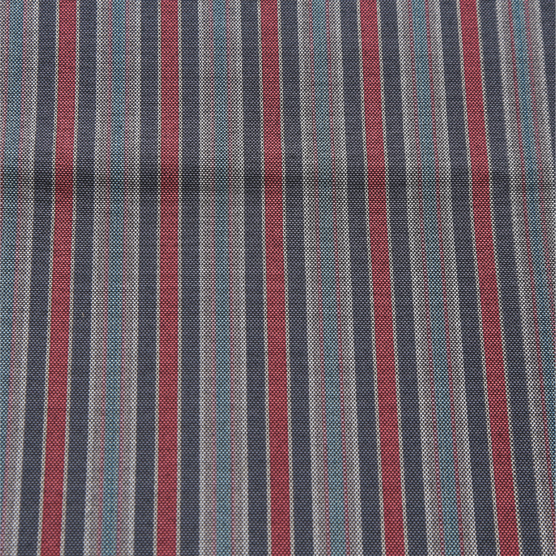 八寸名古屋帯 帯丈349cm カジュアル 松葉仕立て 全通 Sランク 正絹 博多織 縞 グレー系 1224-04009