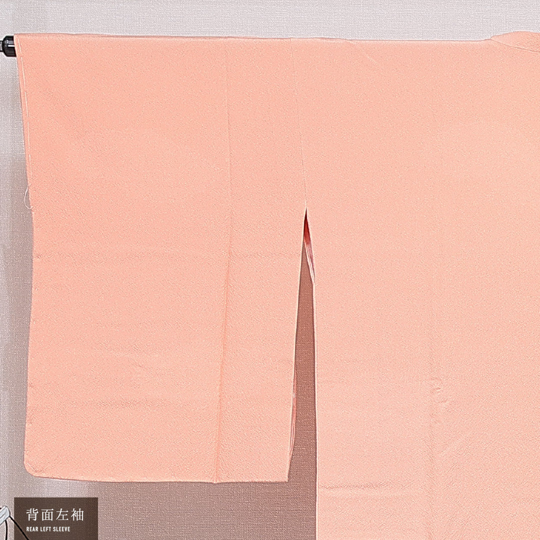道行コート 袷 身丈88cm 裄丈66cm 正絹 Sランク セミフォーマル Mサイズ ポケットあり 無地 ピンク系 RP 1237-16848
