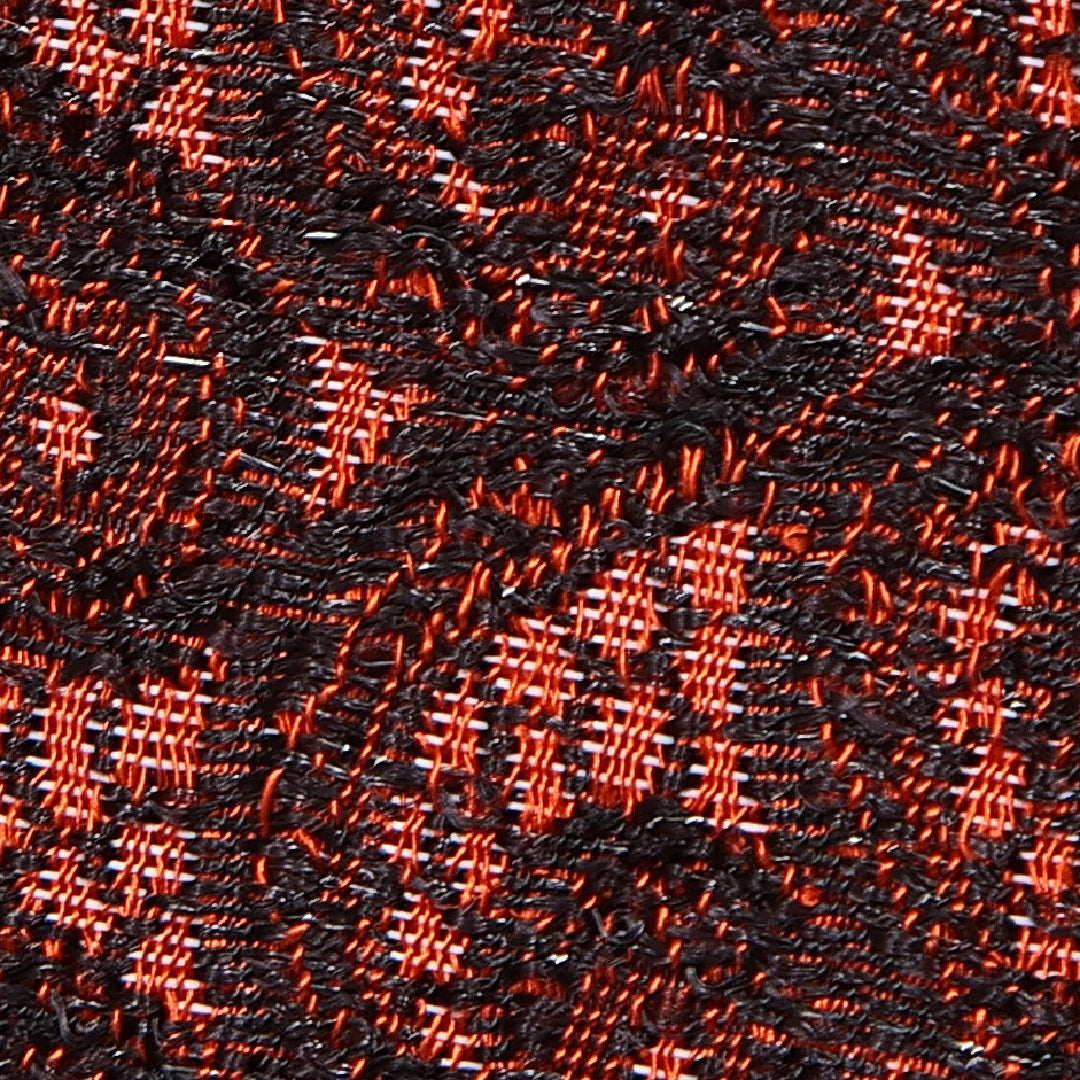 アンティーク 紬 袷 身丈156cm 裄丈63cm 正絹 Aランク Mサイズ バチ衿 ペイズリー柄 抽象柄 赤系 黒系 1216-15735