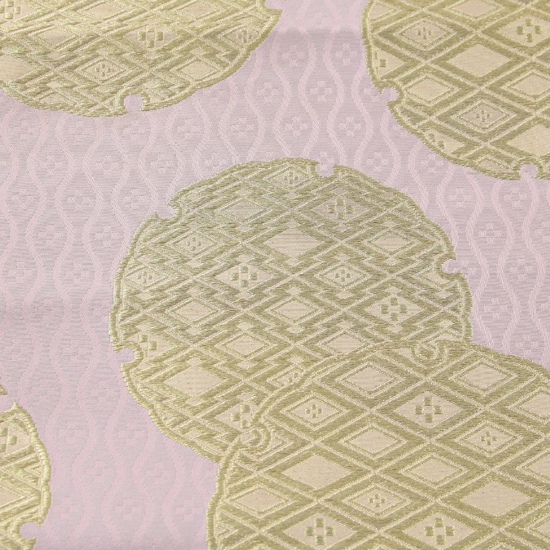 袋帯 帯丈400cm フォーマル 六通 Aランク 正絹 雪輪 ピンク系 1223-02249