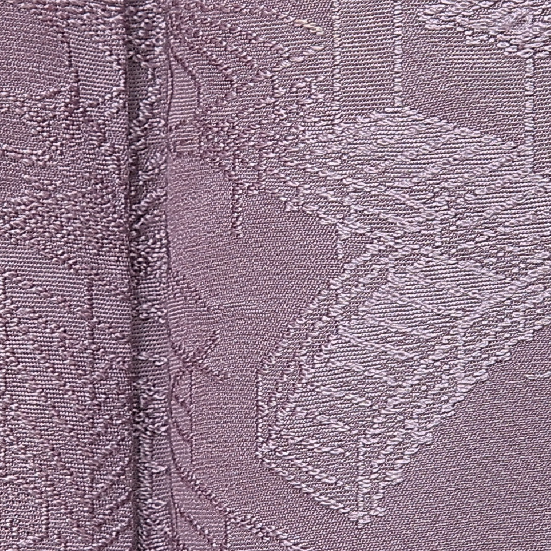 色無地 袷 身丈164cm 裄丈64cm 正絹 Aランク Lサイズ 広衿 一つ紋（五三桐） セミフォーマル 松 訪問着 紫系 1214-15667