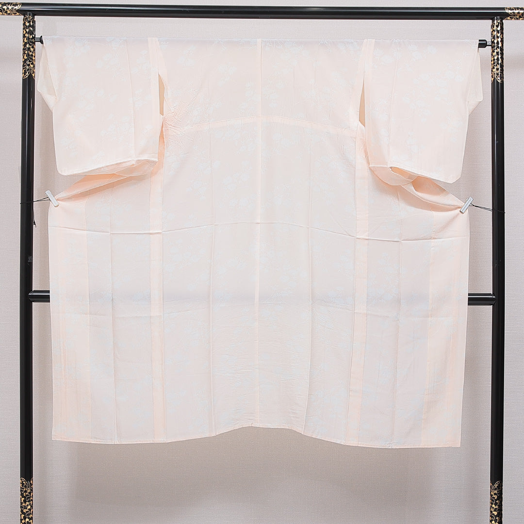 長襦袢 単衣 身丈135cm 裄丈65cm 正絹 Aランク XLサイズ 花柄 ピンク系 RP 1239-16695