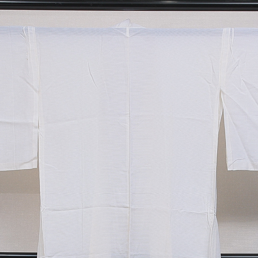 長襦袢 単衣 身丈126cm 裄丈62cm 正絹 Cランク Mサイズ 無地 クリーム系 HP 1239-16470