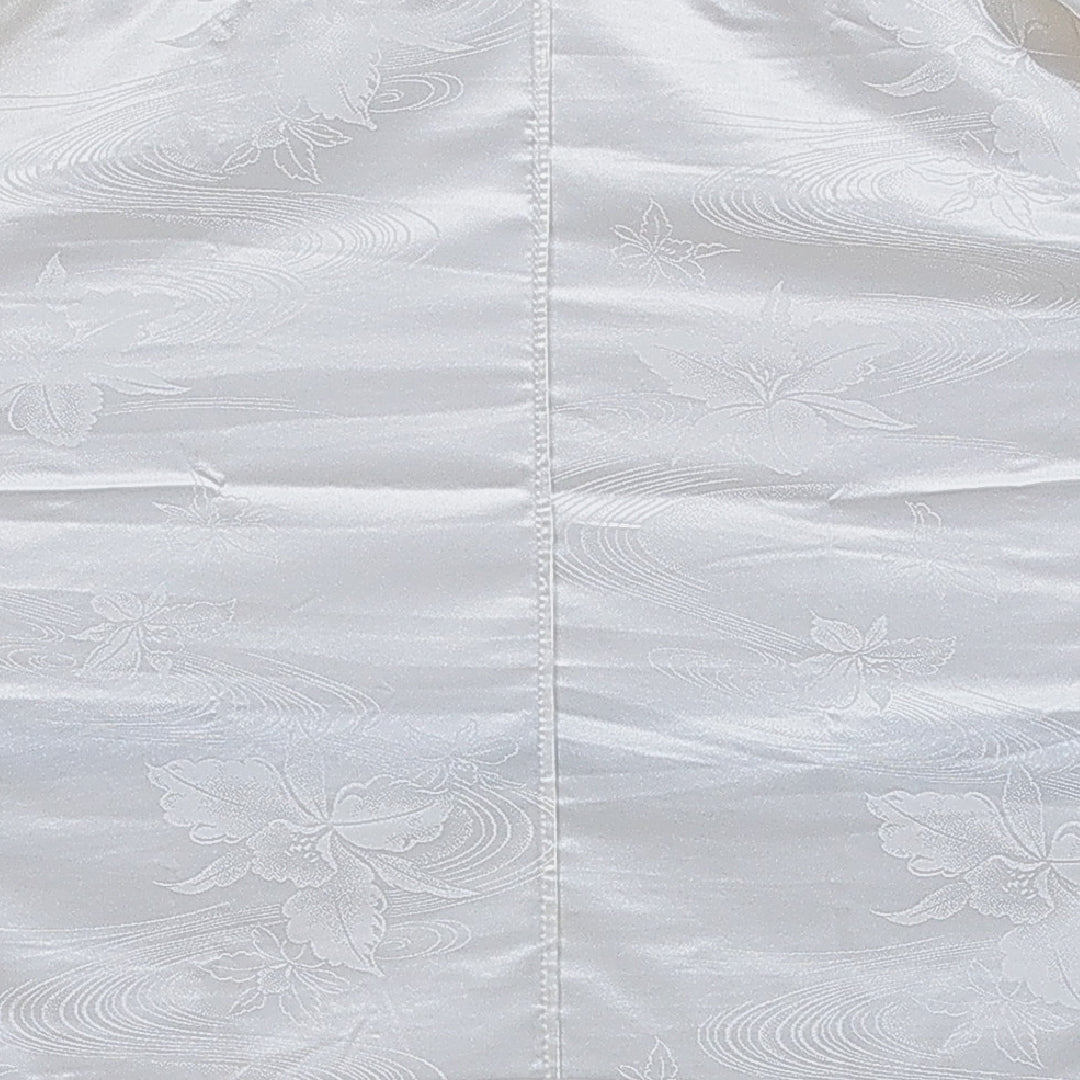 長襦袢 無双袖 身丈121cm 裄丈62cm 正絹 Aランク Sサイズ 流水 白系 RP 1239-16565
