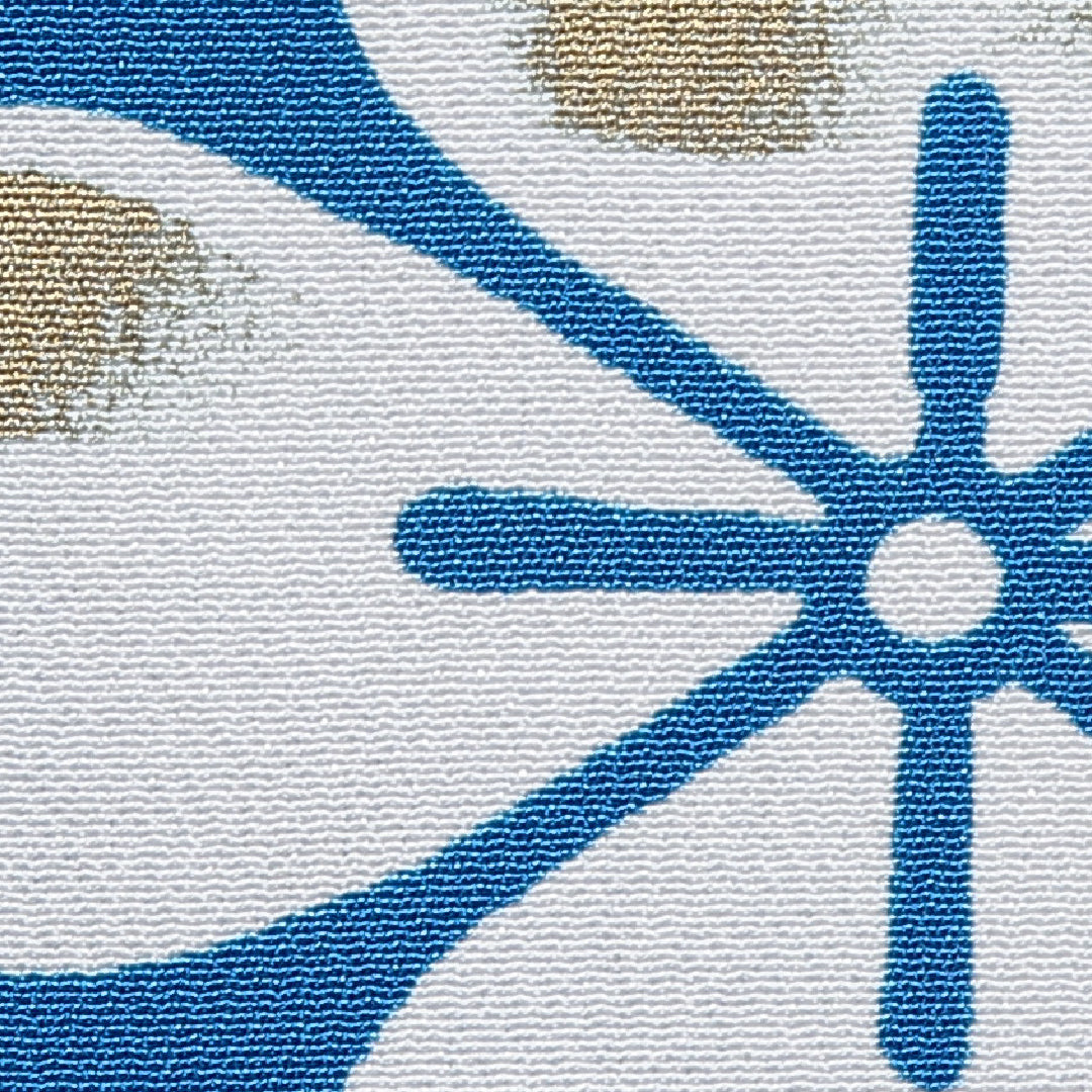 付下げ 洗える着物 胴抜き 身丈154cm 裄丈64cm ポリエステル Aランク Sサイズ バチ衿 インフォーマル 花菱 青系 1261-16323