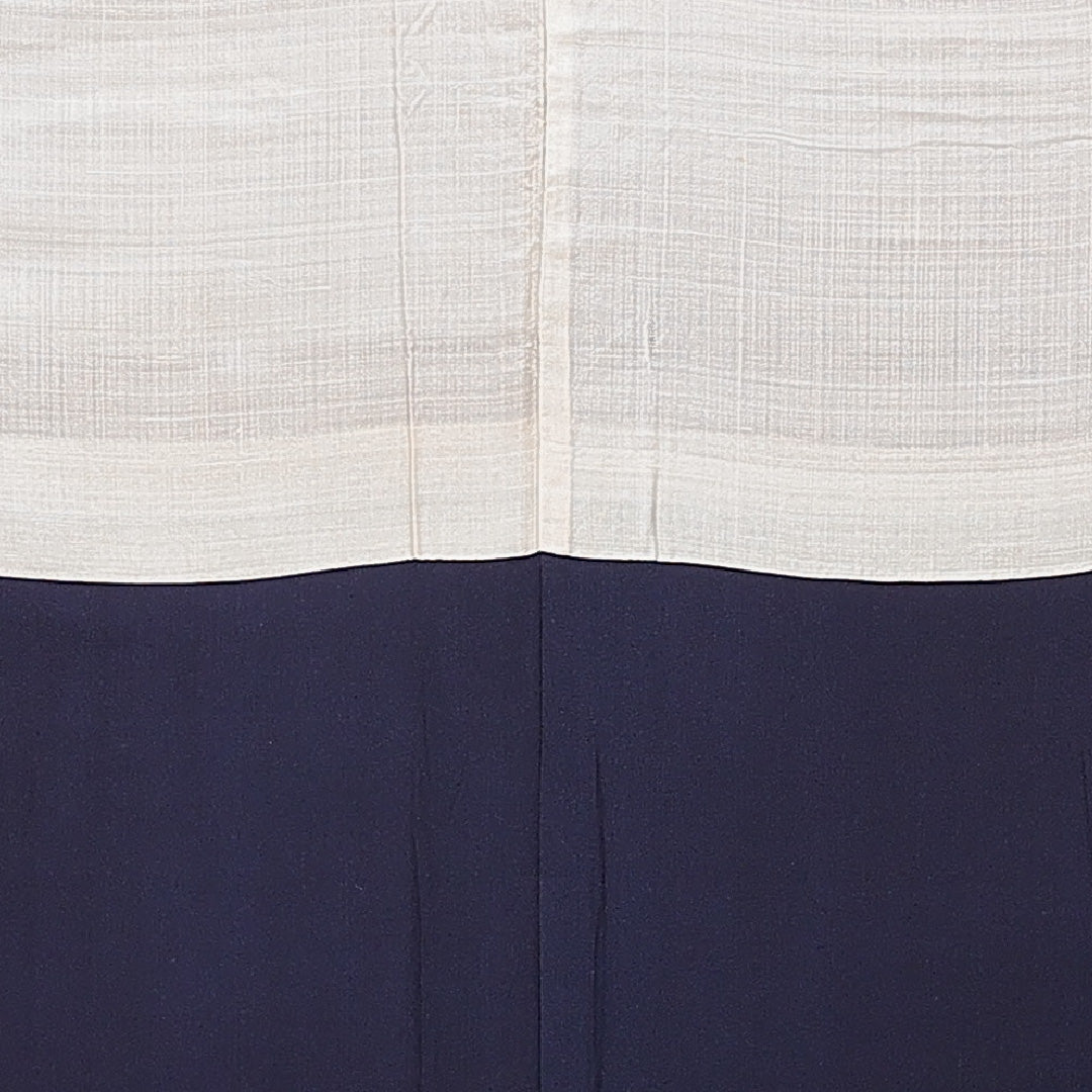 紬 袷 身丈151cm 裄丈62cm 正絹 Dランク Sサイズ 広衿 カジュアル 格子 グレー系 1216-15527